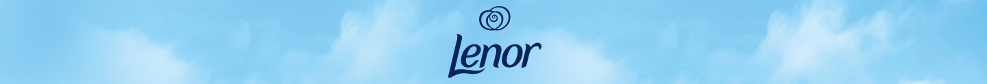 Lenor Logo vor blauem Himmel – Marke für Weichspüler und Frischeduft