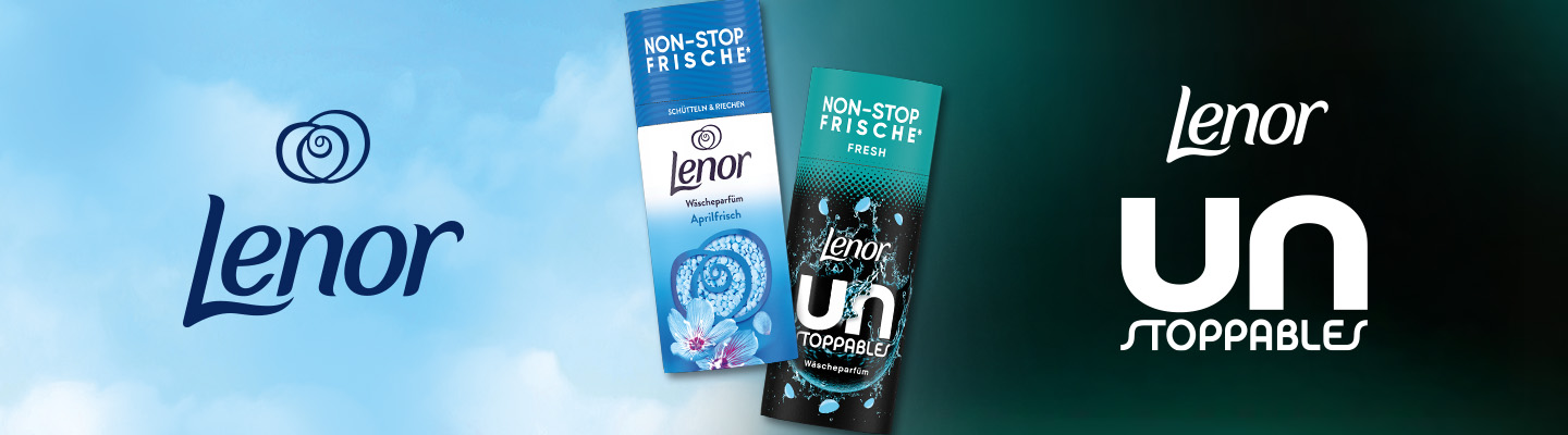 Lenor Unstoppables Wäscheparfüm Aprilfrisch und Fresh – Non-Stop Frische für langanhaltenden Duft der Wäsche.