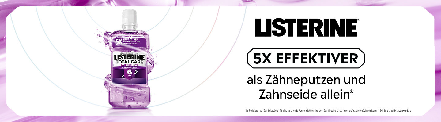 Listerine Total Care 5x effektiver als Zähneputzen & Zahnseide