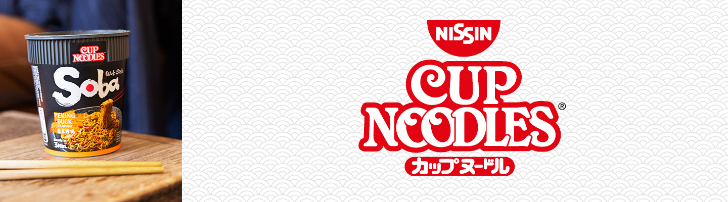 Nissin Markenbanner Cup Noodles Soba