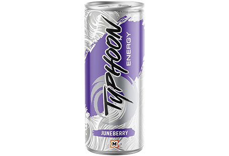 Typhoon Energydrink in der Geschmacksrichtung Juneberry