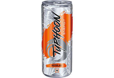 Typhoon Energydrink in der Geschmacksrichtung Regular
