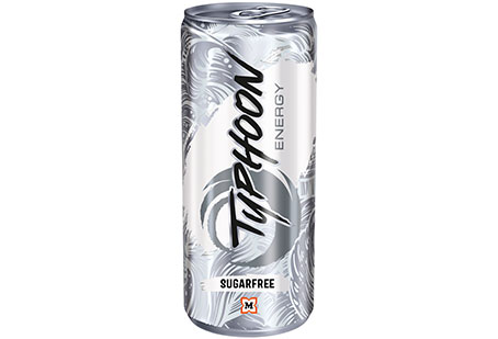 Typhoon Energydrink in der Geschmacksrichtung Sugarfree