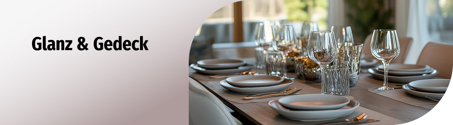 Kategoriebanner Müller Haushaltskatalog 2025 Glanz & Gedeck