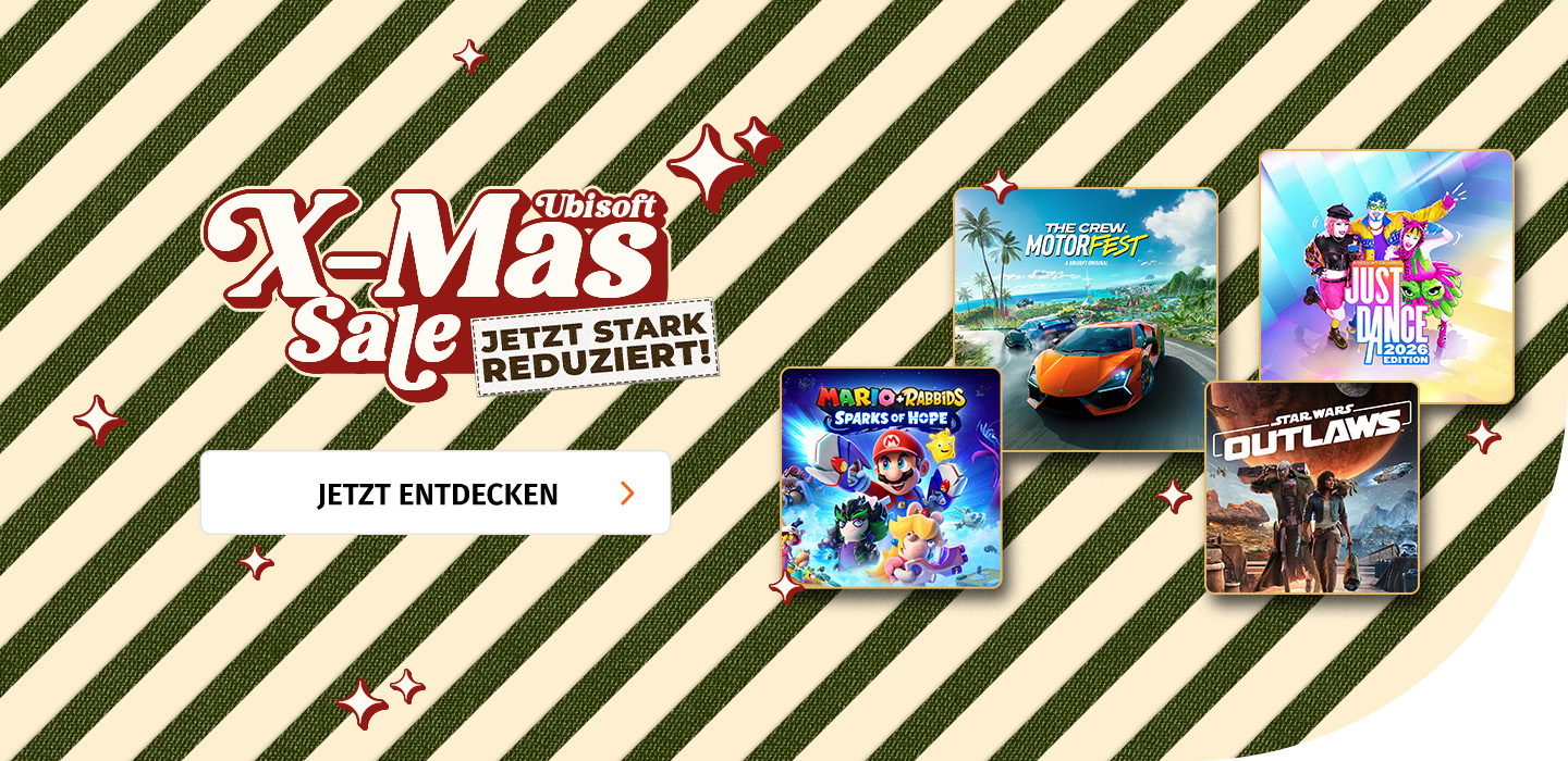 Banner mit Ubisoft X-Mas Sale jetzt entdecken