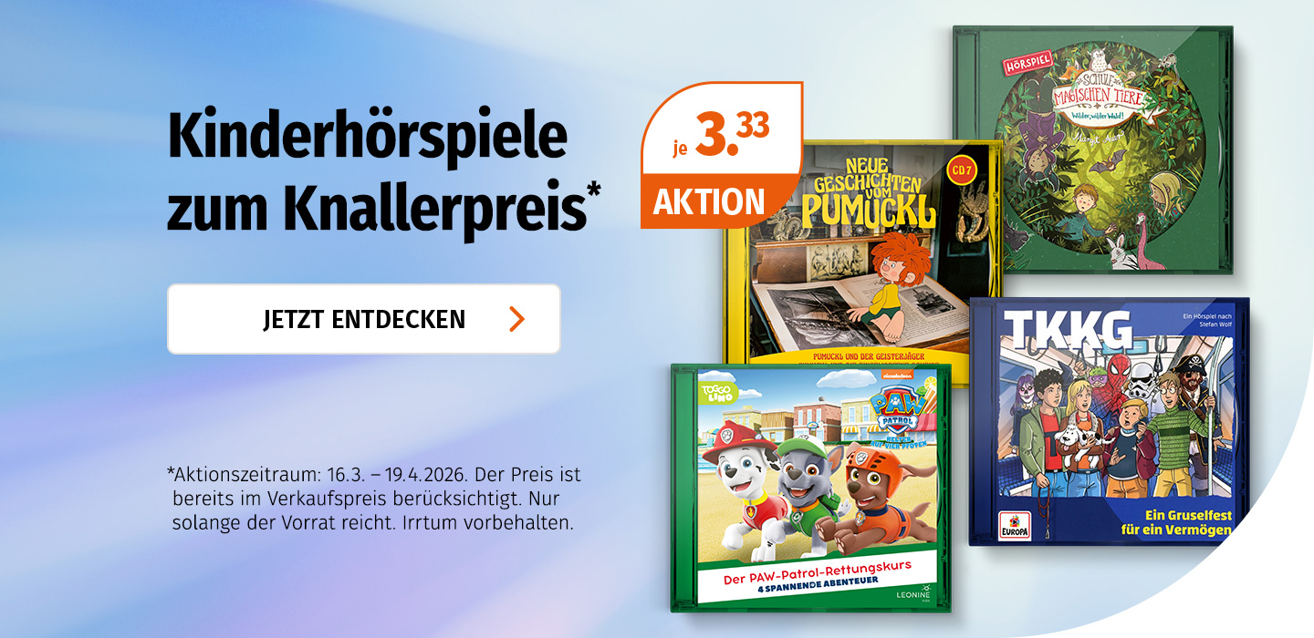 Banner mit Kinderhörspiele zum Knallerpreis