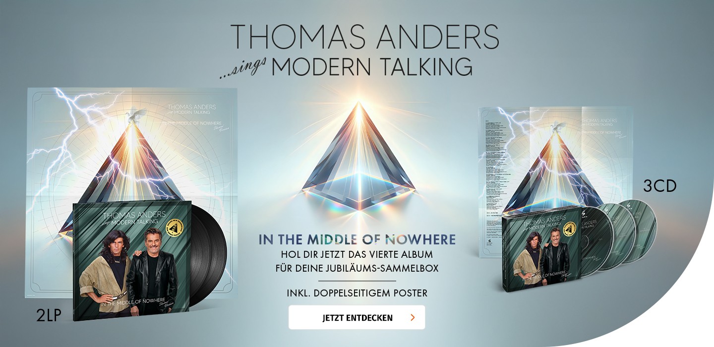 Banner mit Thomas Anders sings Modern Talking