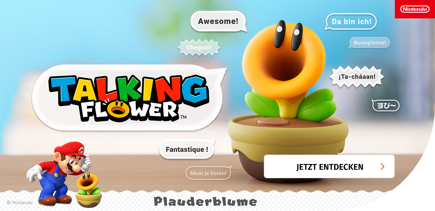 Banner mit Nintendo Plauder Blume