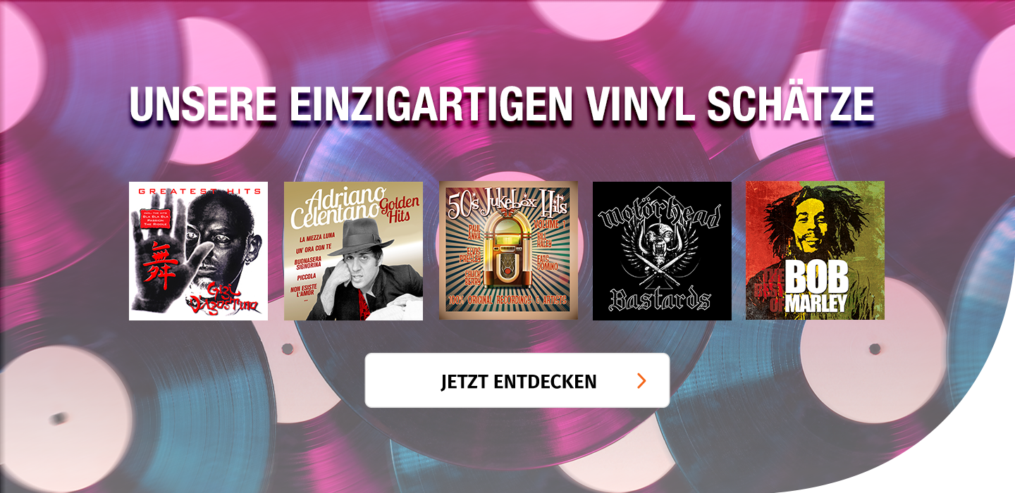 Banner mit verschiedenen Vinyl Platten