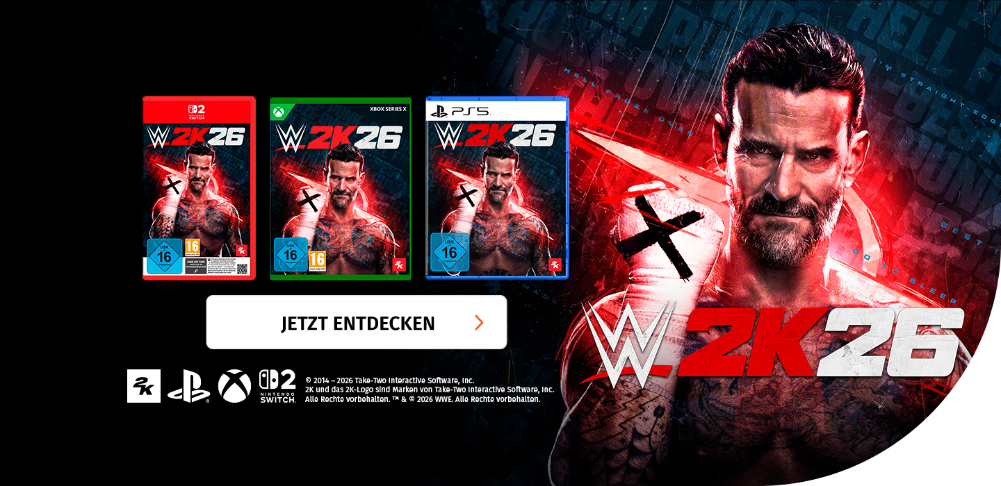 Banner mit WWE 2K26 Games