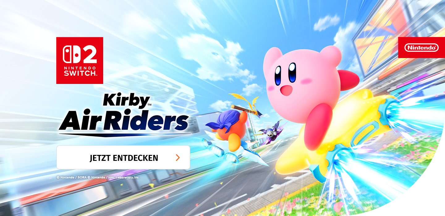 Banner mit Kirby Air Riders für Nintendo Switch 2