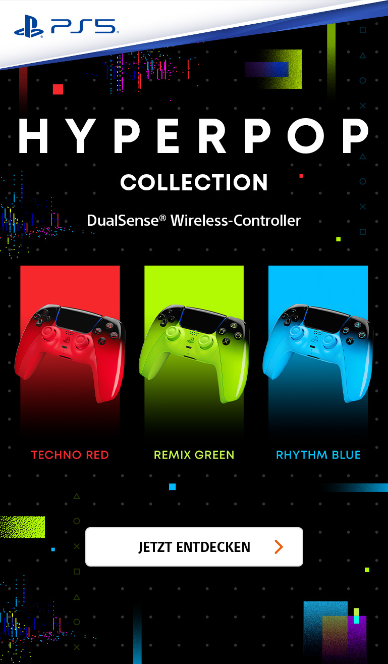 Banner mit PS5 Controllern Hyperpop Collection