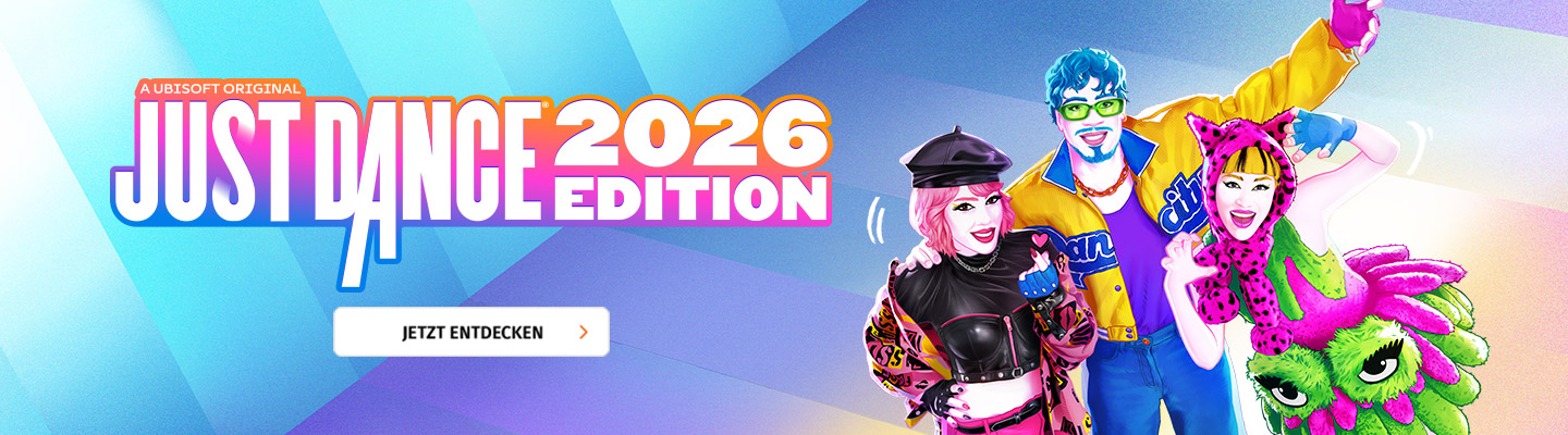 Banner mit Just Dance 2026 Edition