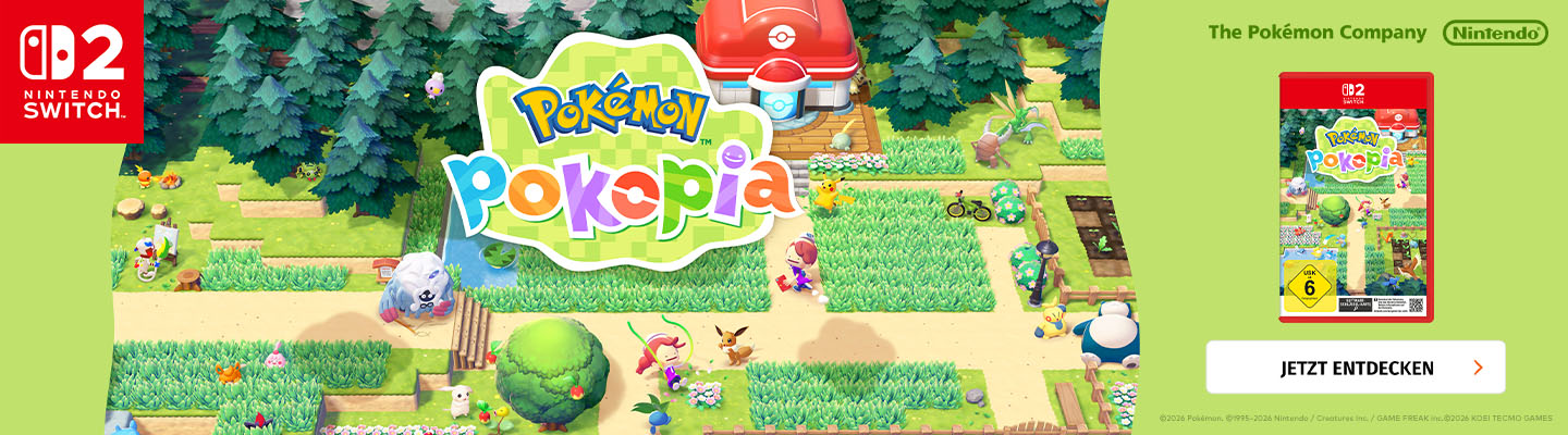 Banner mit Pokémon Pokopia jetzt entdecken