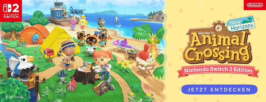 Banner mit Animal Crossing Nintendo Swicht 2 Edition