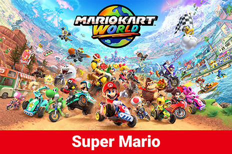 Banner mit Super Mario Mario Kart World