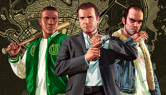 Banner mit Figuren aus GTA 5