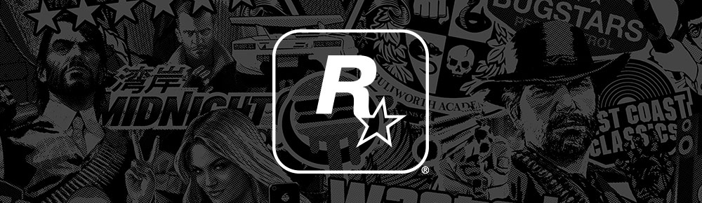Banner mit Rockstar Logo und Rockstar Hintergrund