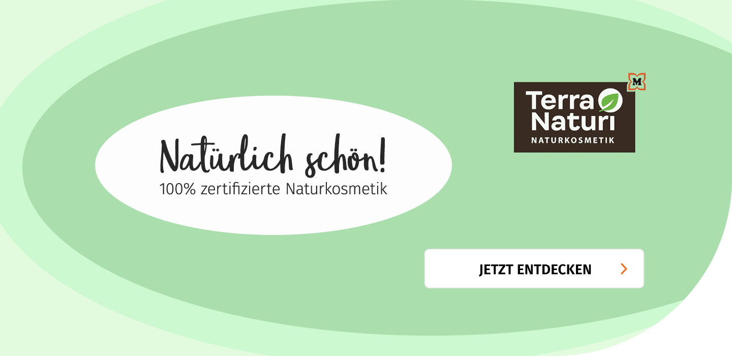 Terra Naturi Natürlich schön 100% zertifizierte Naturkosmetik Müller Eigenmarke