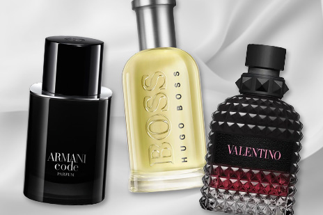 Herrenparfums von Hugo Boss, Armani und Valentino
