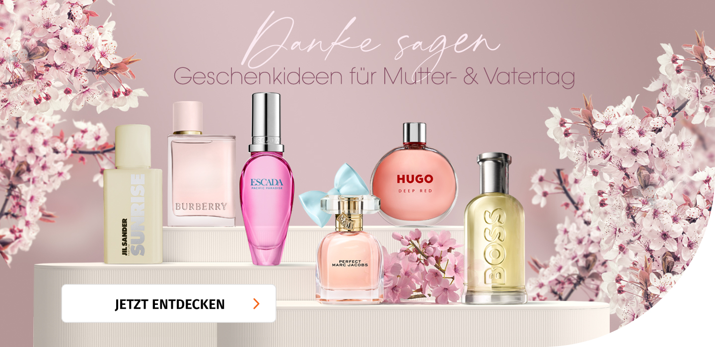 Coty Werbebanner zum Muterttag mit Duft-Geschenkideen