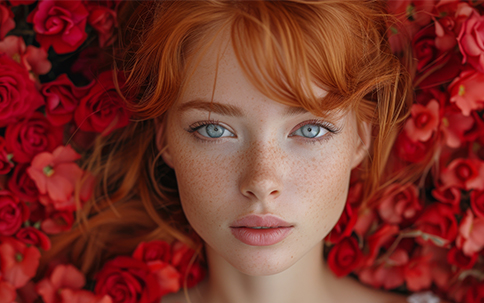 Trend: Florale Düfte, Frau in Blumen