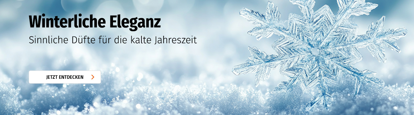 winterbild zur Bewerbung von parfumangeboten