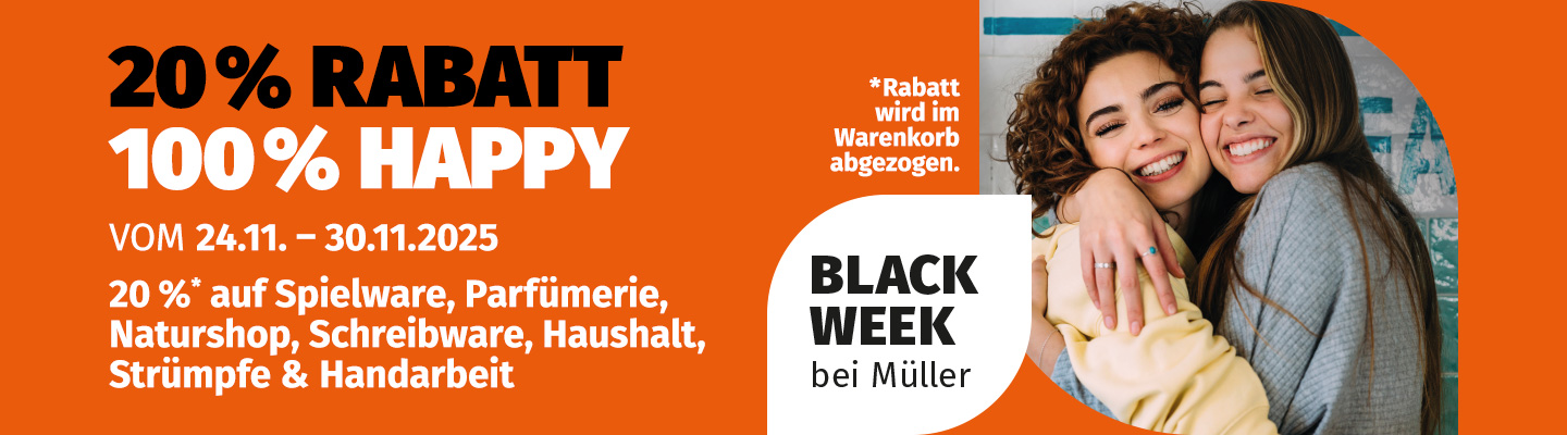 Rabatte am Black Friday  2025 bei mueller