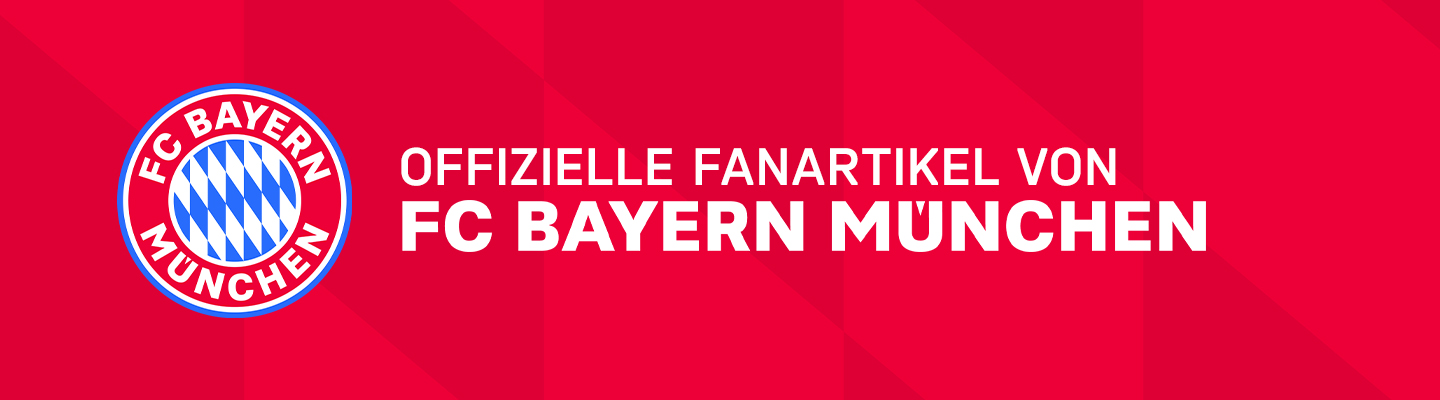 Banner mit offizielle Fanartikel von FC Bayern München