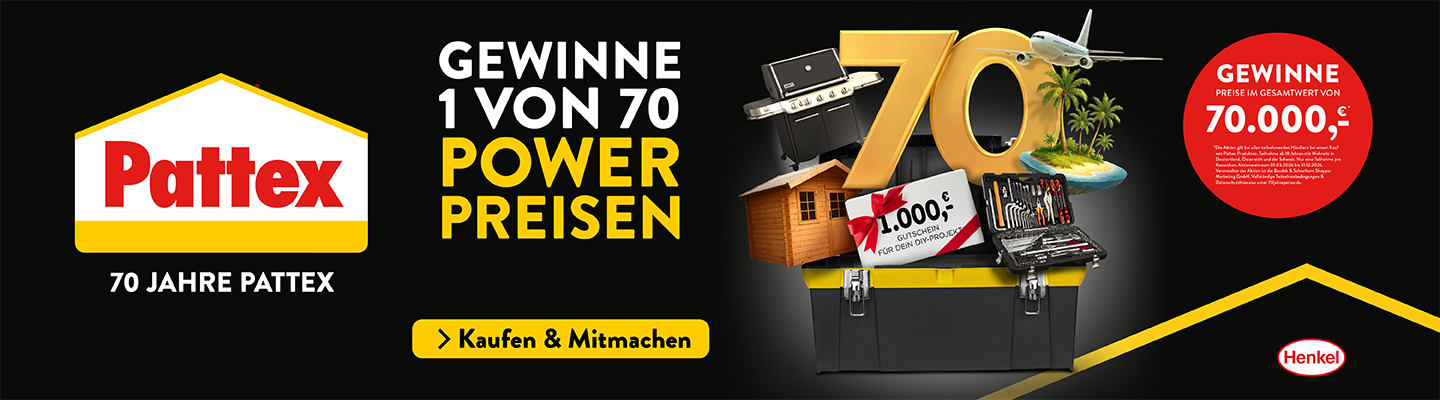 Banner mit Pattex Gewinnspiel