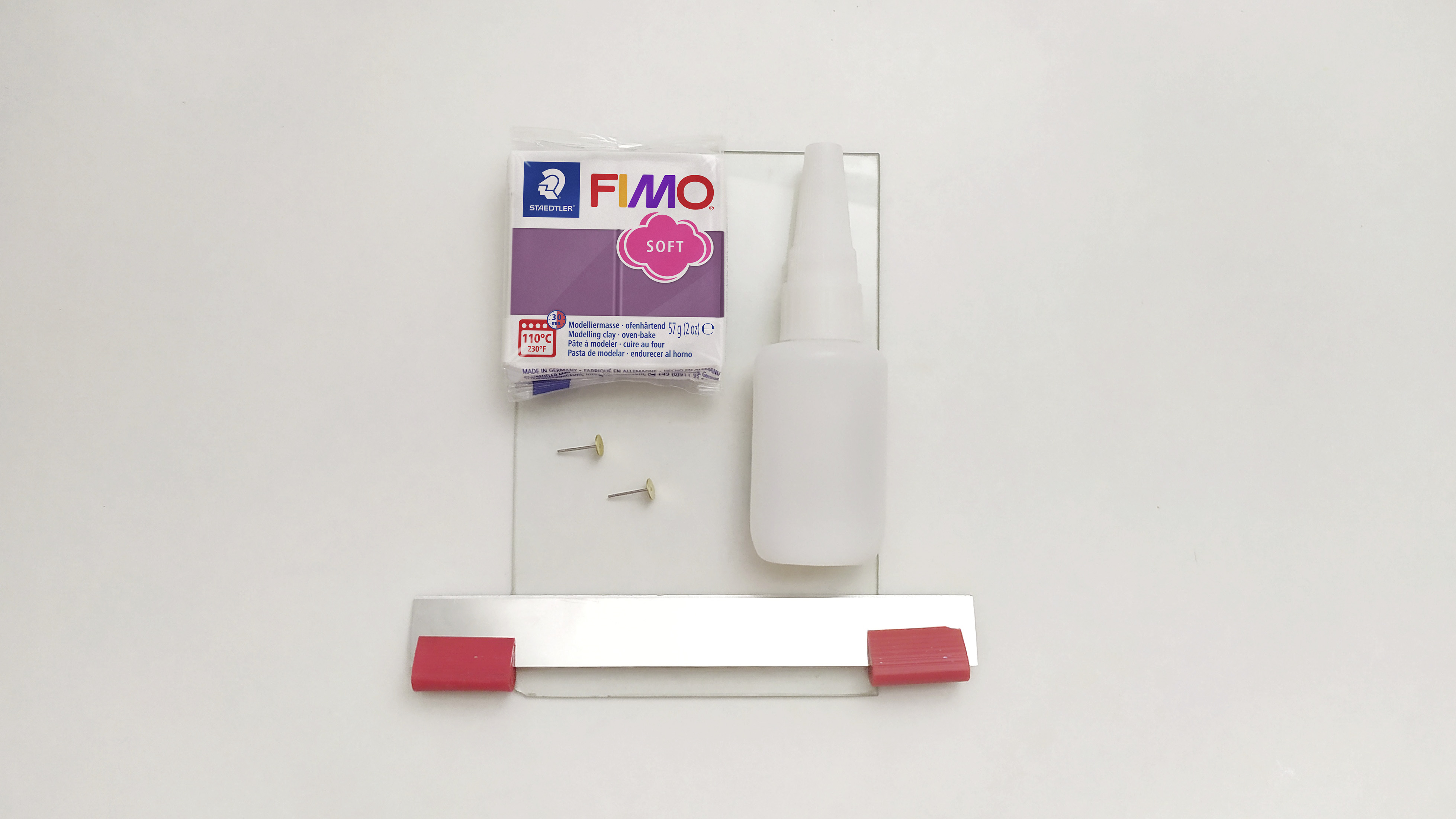 FIMO soft Ohrringe Material