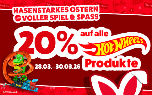 Mattel Osterkampagne Hot-Wheels 20%