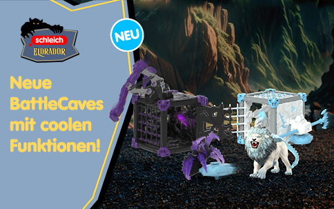 Schleich neue BattleCaves kleiner Kombibanner