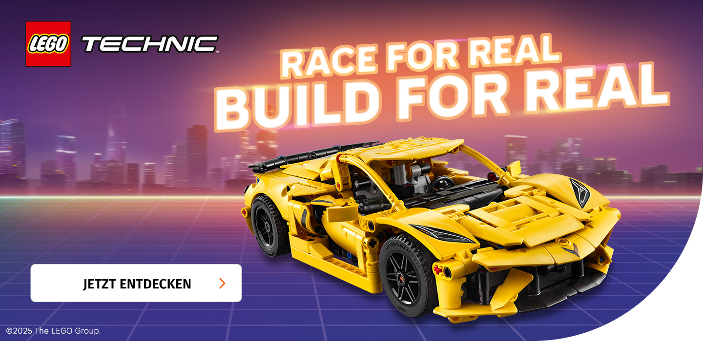 Banner Lego Technik Race for real Build for real