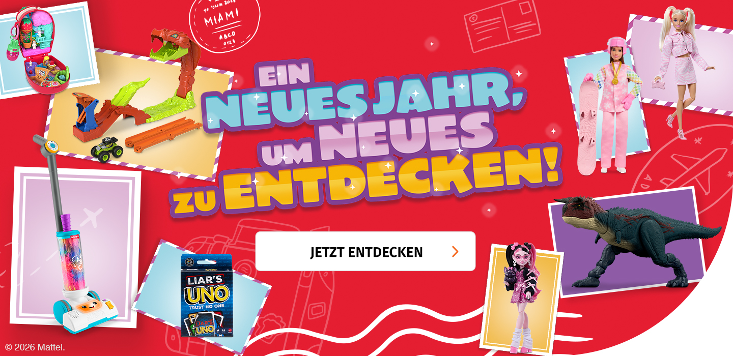 Banner mit Neuheiten von Mattel entdecken