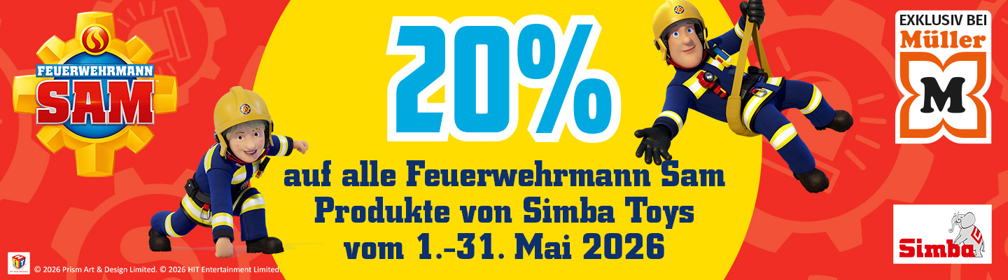 Feuerwehrmann Sam 20 % Rabatt Inlinebanner