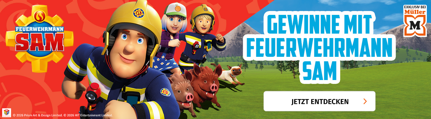 Feuerwehrmann Sam Gewinnspiel Themenbanner