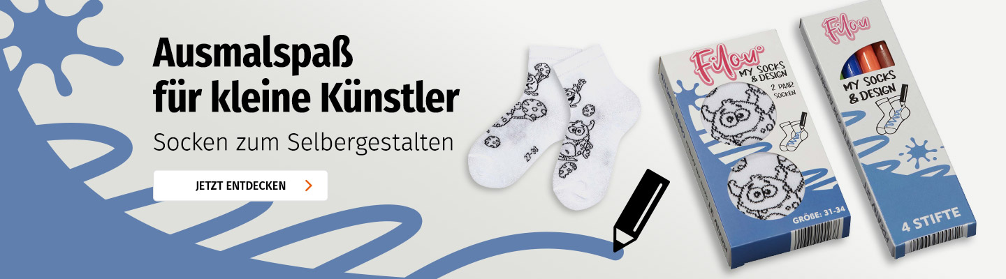 Banner Filou Ausmalsocken Cookie Monster