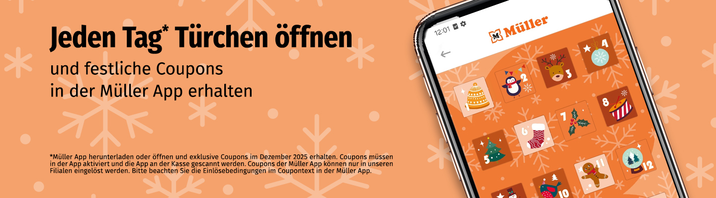 Entdecken Sie unseren Adventskalender in der Müller App