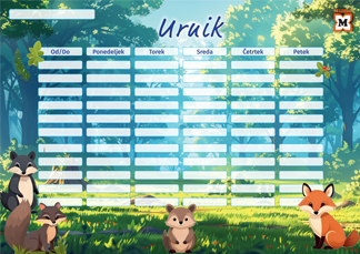 Različni motivi urnikov