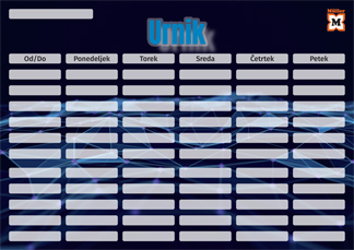 Različni motivi urnikov