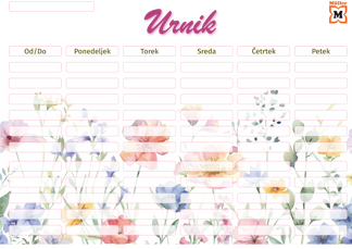 Različni motivi urnikov