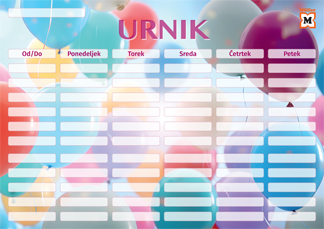 Različni motivi urnikov