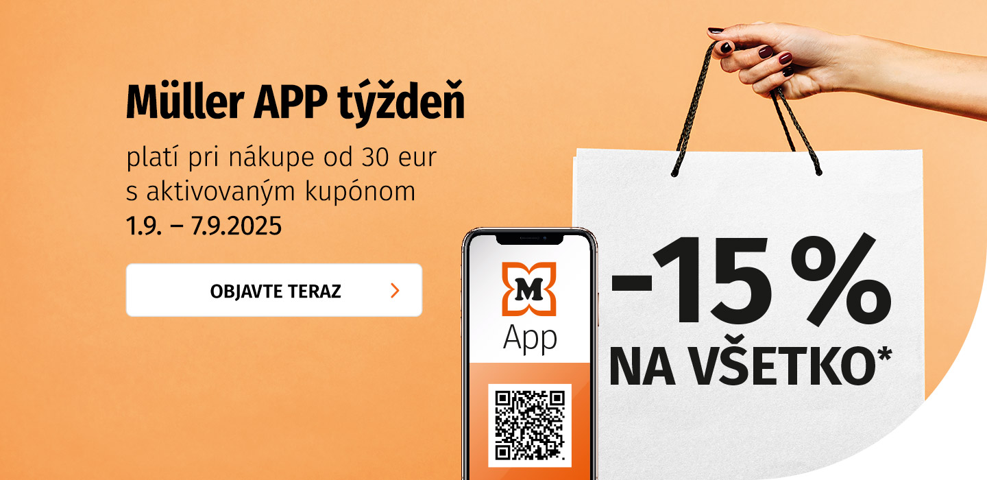 Müller App týždeň -15% na všetko!
