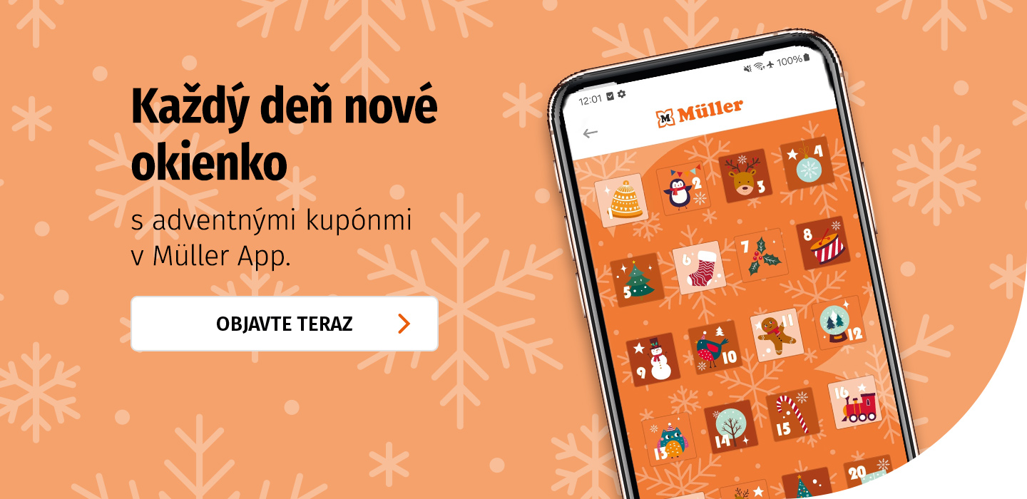Adventný kalendár v Müller App: Každý deň nové okienko s adventnými kupónmi v Müller App