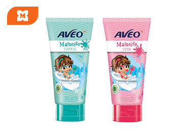 AVEO Kids farebné mydlo na malovanie vo vani – tyrkysové a ružové