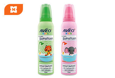 AVEO Kids pena do kúpeľa – zelená a ružová