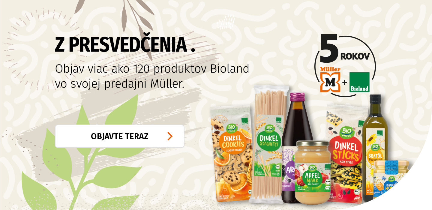 Kooperácia značiek Bio Primo a Bioland - Objav viac ako 120 produktov Bioland vo svojej predajni Müller