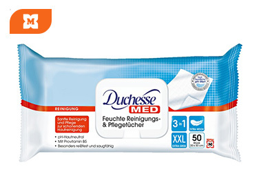 Vlhčené čistiace obrúsky Duchesse MED – jstarostlivosť pre citlivú pokožku.