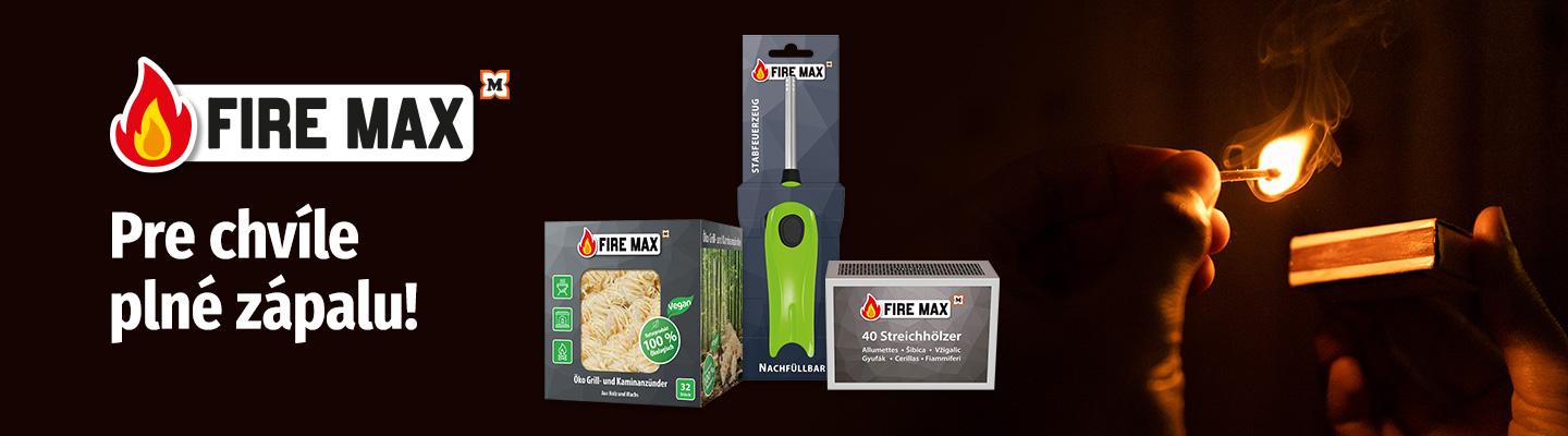 Značka Firemax od Müller - zapaľovače, zápaliky a podpaľovače: Pre chvíle plné zápalu!